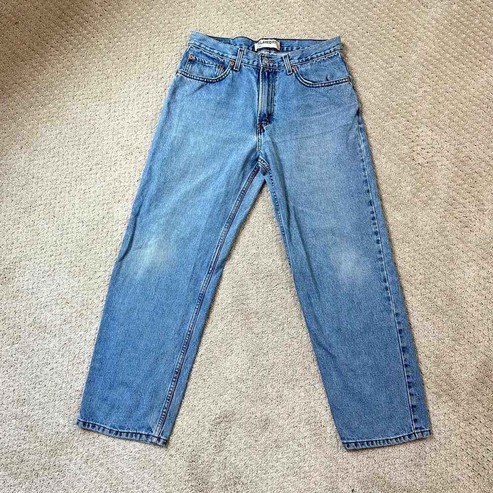 Vintage Levi's Jeans 550 Relaxed Fit Medium Blue Wash Denim Tapered Leg 33x30